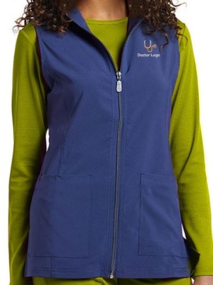 Women fit zip front vest